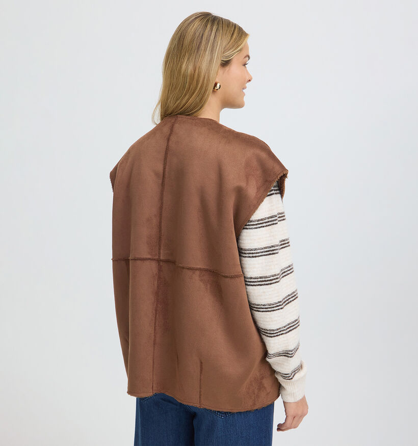 Fransa Alizza Manteau court en Marron pour femmes (377906)