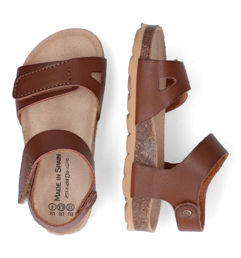 Made in Spain Cognac Sandalen in kunstleer (309242)