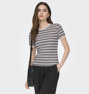 JDY T-shirts Zwart/Wit/Groen