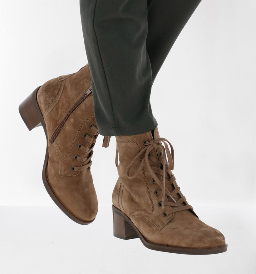Gabor Best Fitting Bottines en Cognac en nubuck (282382)