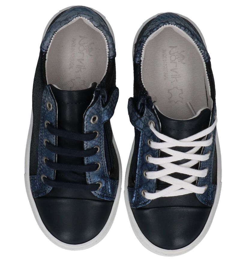 Nörvik Chaussures basses en Bleu foncé en cuir (214875)