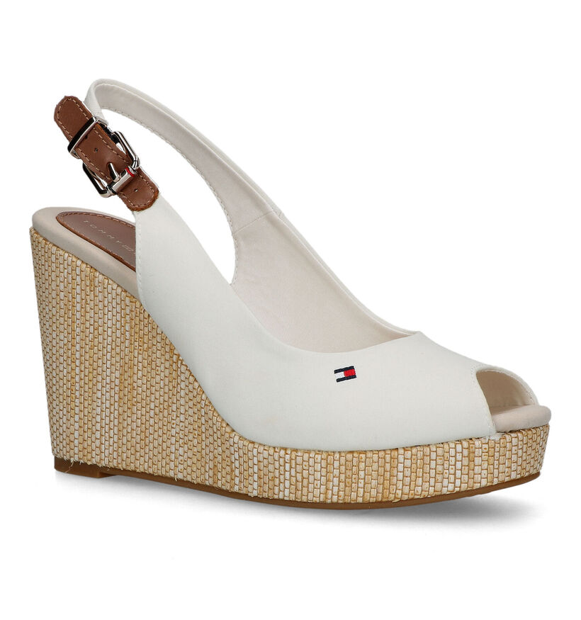 Tommy Hilfiger Iconic Sandales avec talon compensé en Blanc pour femmes (320984)