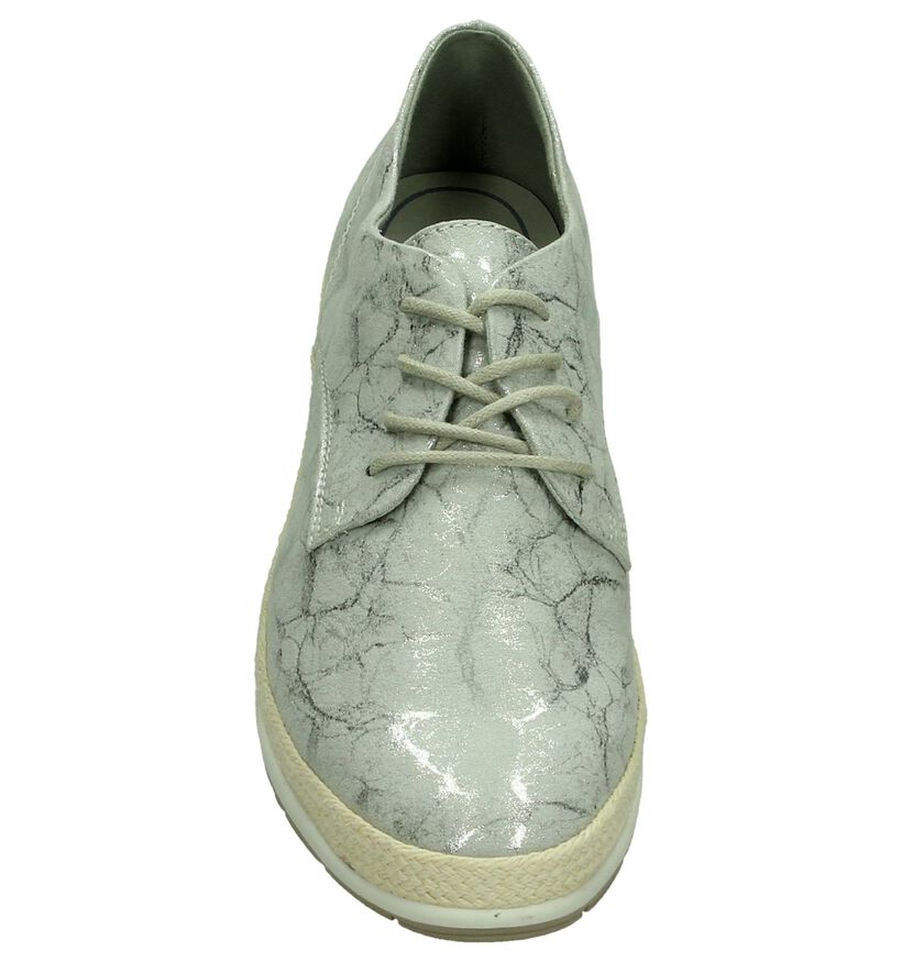 Marco Tozzi Chaussures à lacets en Gris clair en textile (193070)