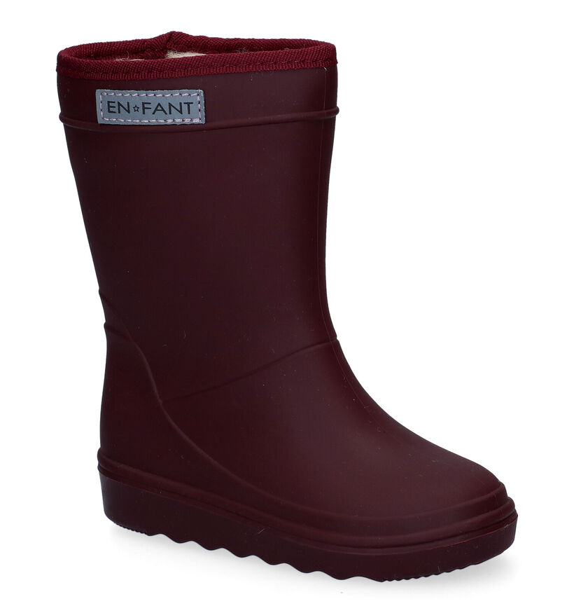 Enfant Bottes de pluie en Bordeaux pour filles, garçons (297696)