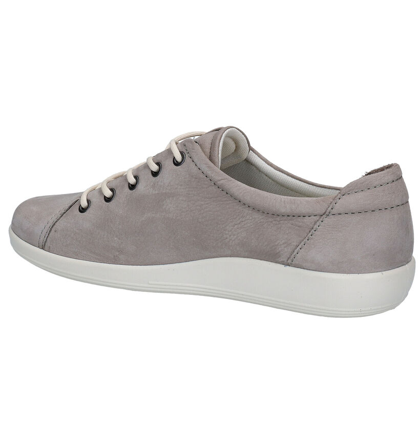 ECCO Soft 2.0 Blauwe Veterschoenen voor dames (336855) - geschikt voor steunzolen