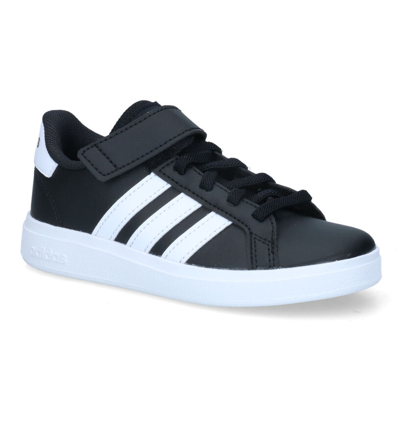 adidas Grand Court 2.0 Zwarte Sneakers in kunstleer (311344)