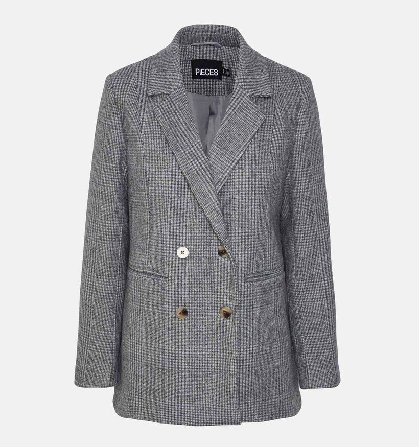 Pieces Haven Grijze Double breasted blazer voor dames (332308)