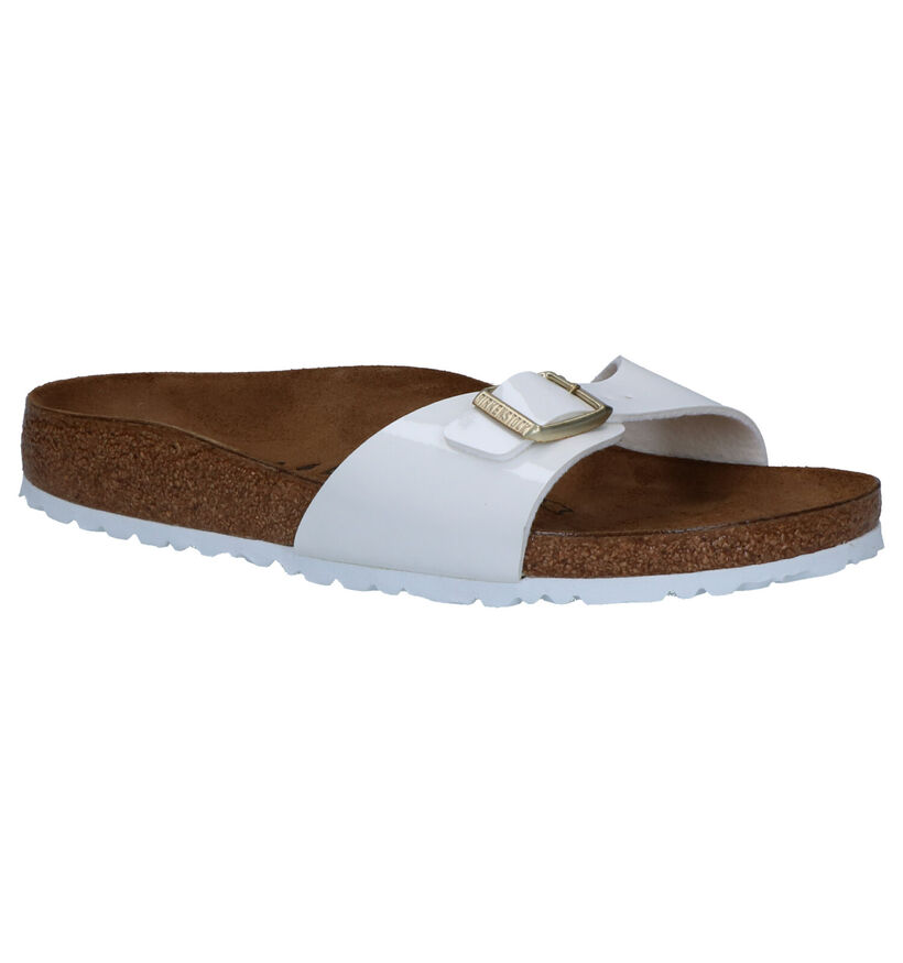 Birkenstock Madrid Rode Slippers in kunstleer (322644)