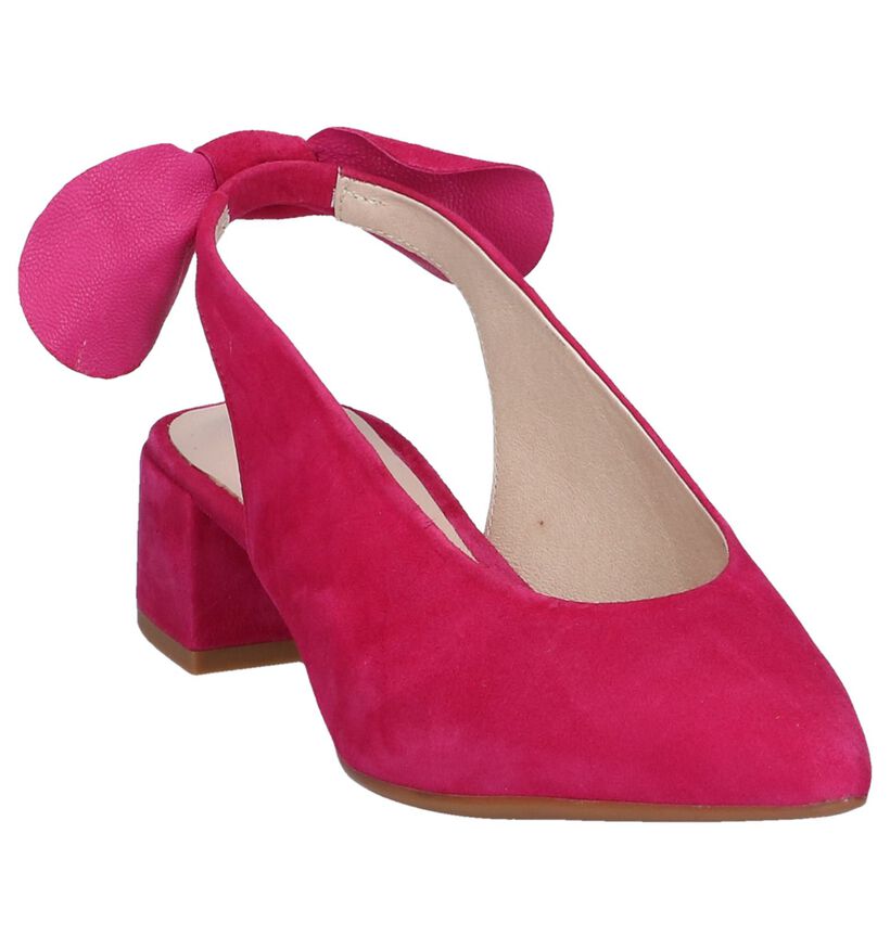 Hampton Bays Escarpins slingback en Rose fuchsia en daim (248920)