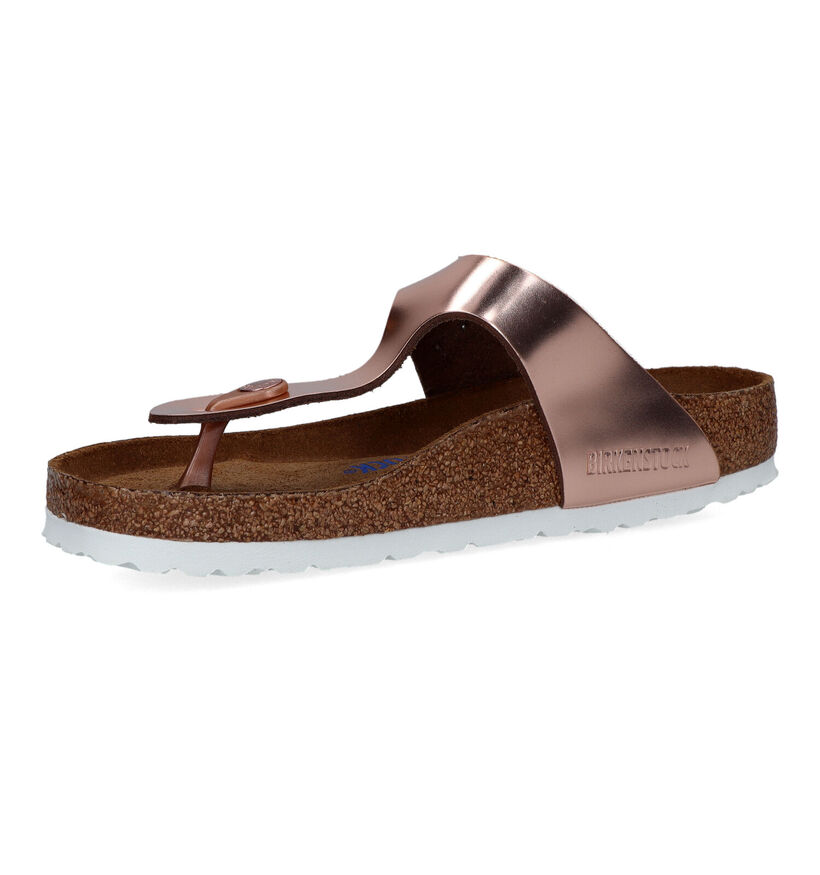 Birkenstock Gizeh Tongs en Or rose pour femmes (322638)