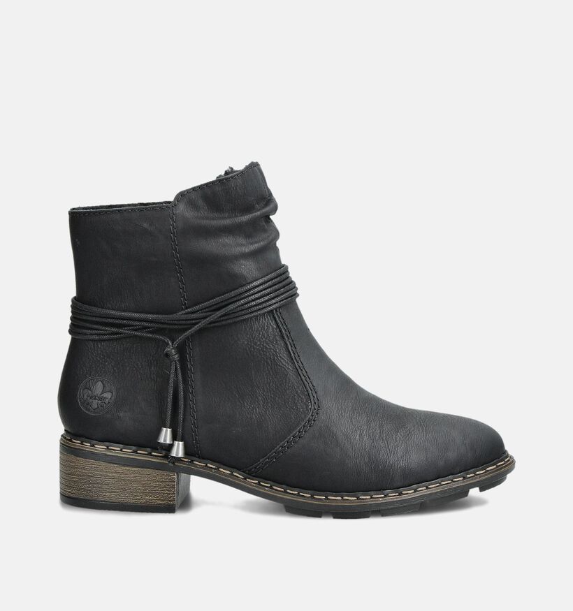 Rieker Bottines plates en Noir pour femmes (379879) - pour semelles orthop&eacute;diques