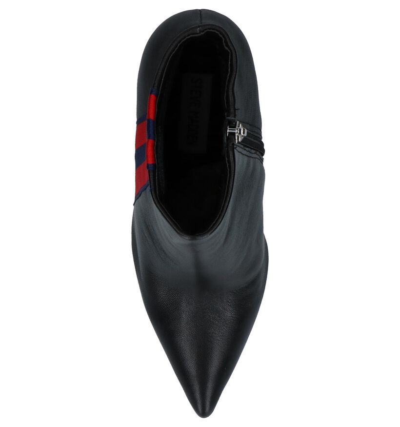 Steve Madden Knock Zwarte Enkellaarzen in leer (236915)