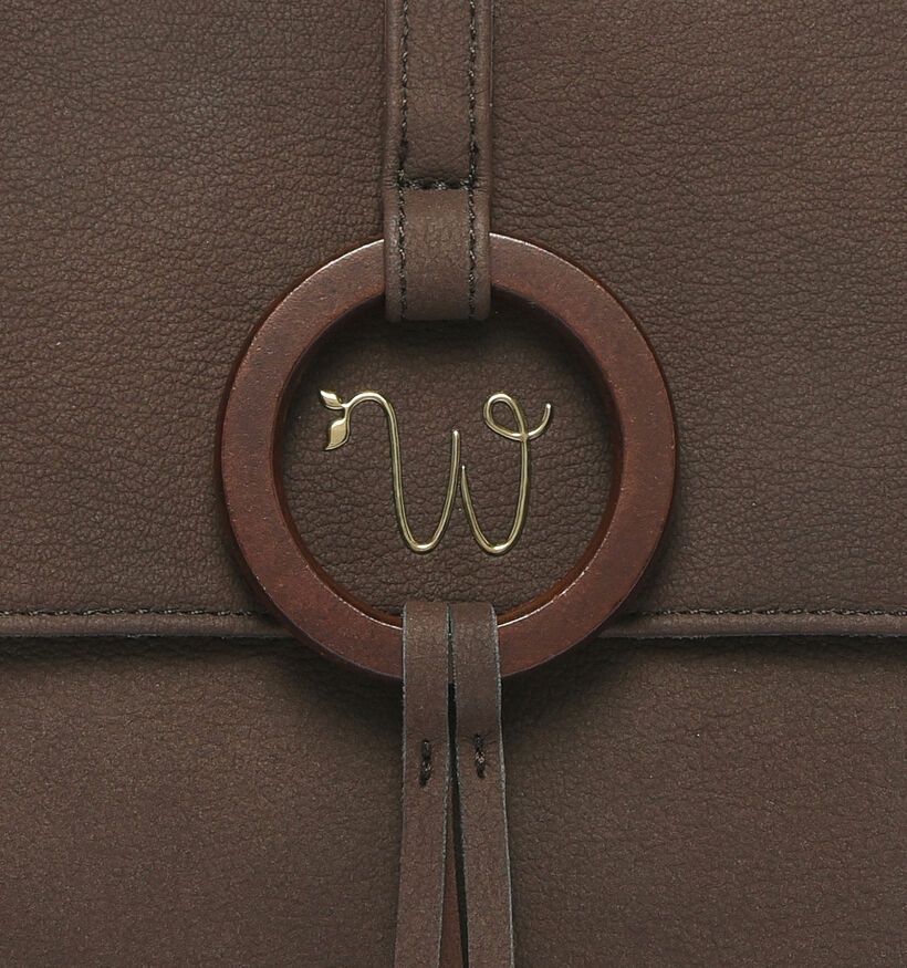 Woomen Verveine Sac port&eacute; crois&eacute; en Brun fonc&eacute; pour femmes (378674)