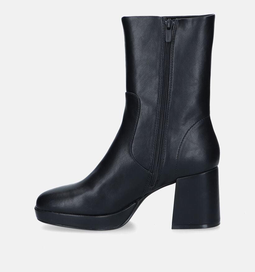 Mexx Kiwi Bottillons avec talon carré en Noir pour femmes (329903)