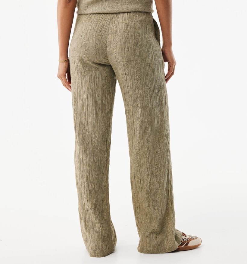 Mexx Crinkle Wide Leg Gouden Broek voor dames (368545)