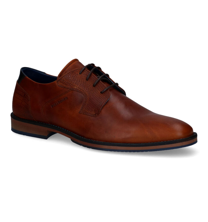 Bullboxer Cognac Geklede Schoenen voor heren (313088) - geschikt voor steunzolen