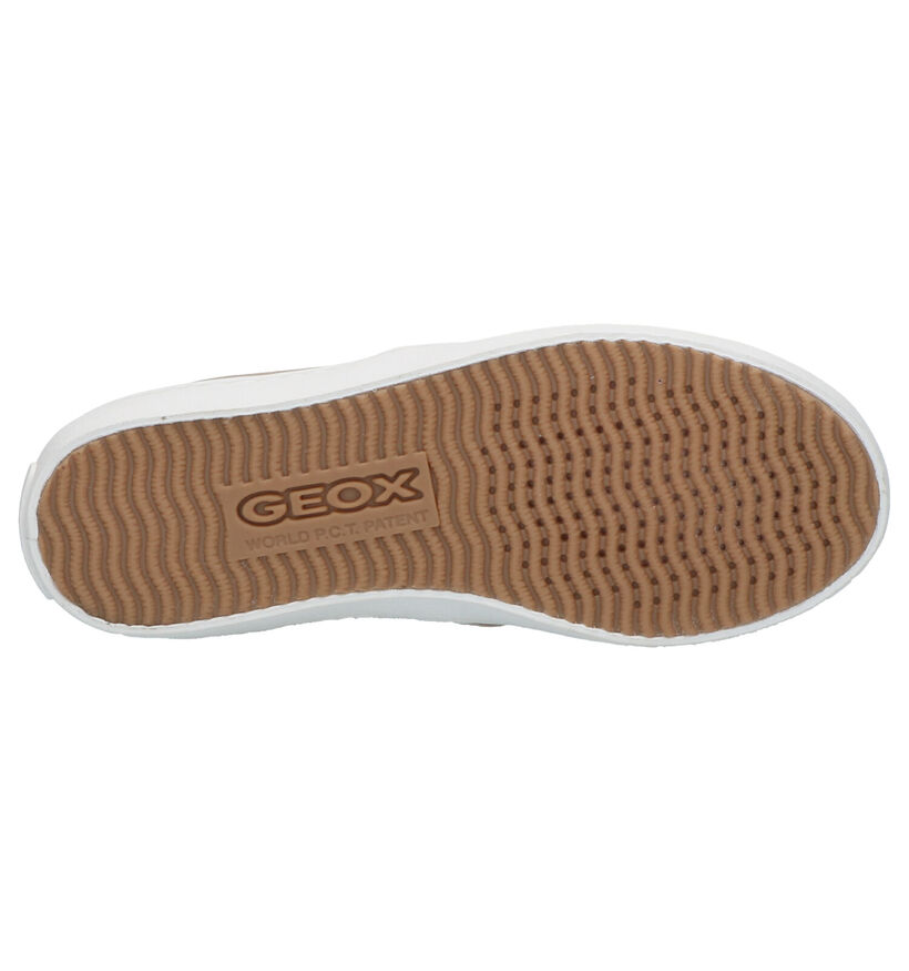 Geox Chaussures slip-on en Beige clair en textile (265765)