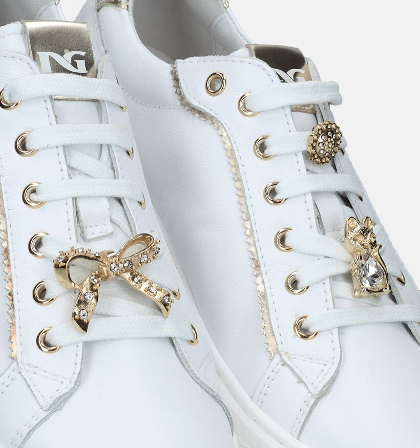 NeroGiardini Witte Sneakers voor dames (351914) - geschikt voor steunzolen