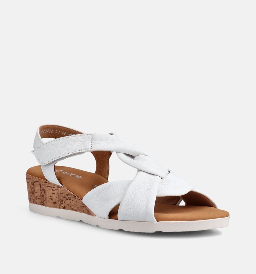 Gabor Witte Sandalen met Sleehak voor dames (371178)