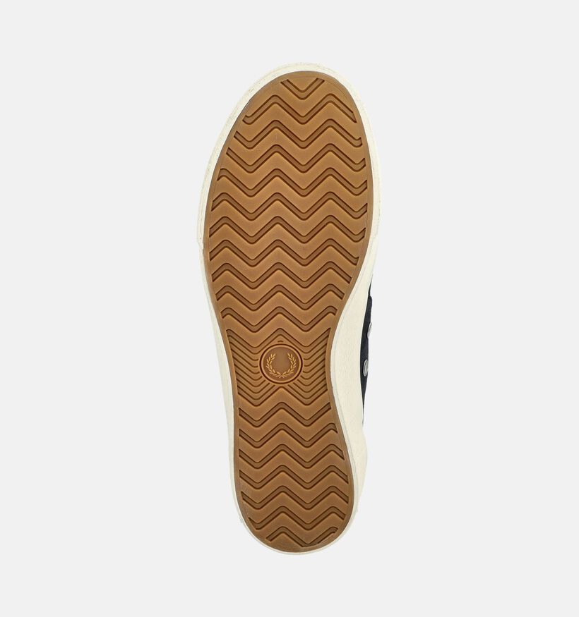 Fred Perry Hughes Canvas Suede Donkerblauwe Sneakers voor heren (375101)