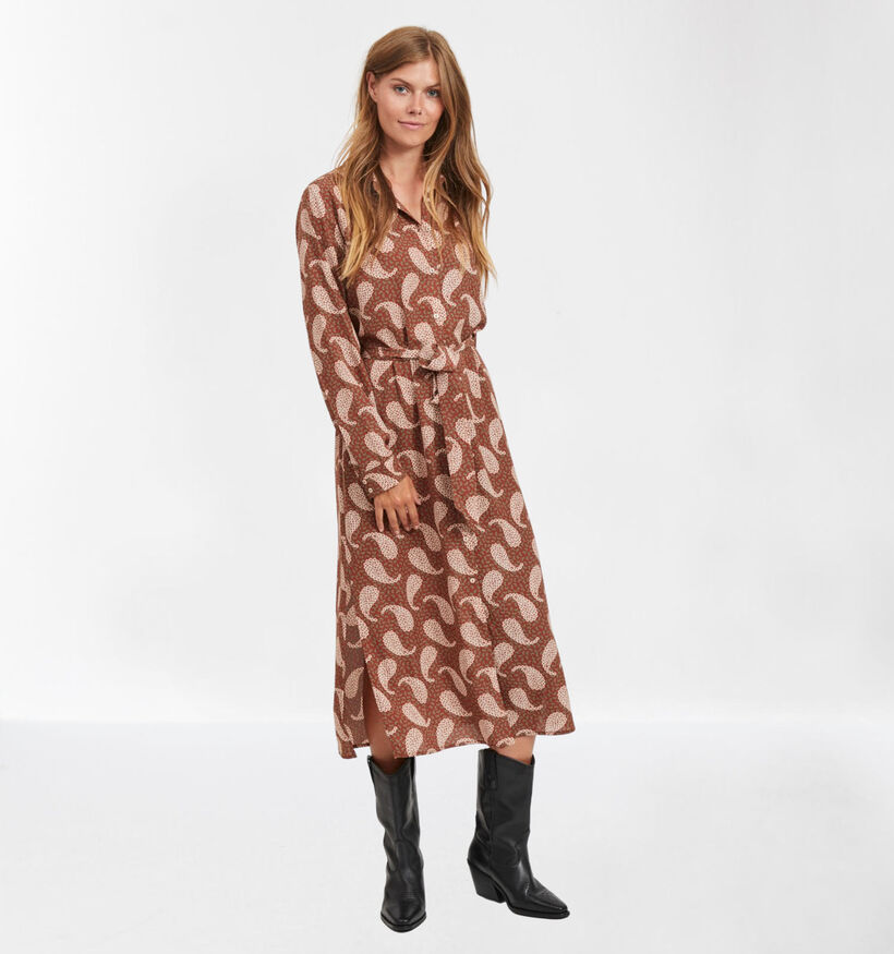 Vila Robe Chemise en Marron (287734)