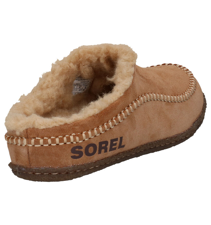 Sorel Lanner Ridge Zwarte Pantoffels in daim (294137)