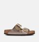 Birkenstock Arizona Big Buckle Graceful Taupe Bronzen Slippers voor dames (369531)