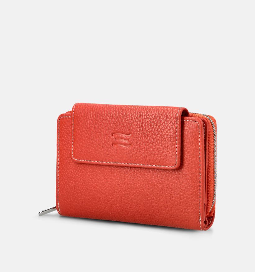 Crinkles Porte-monnaie zipp&eacute; en Rouge pour femmes (373876)