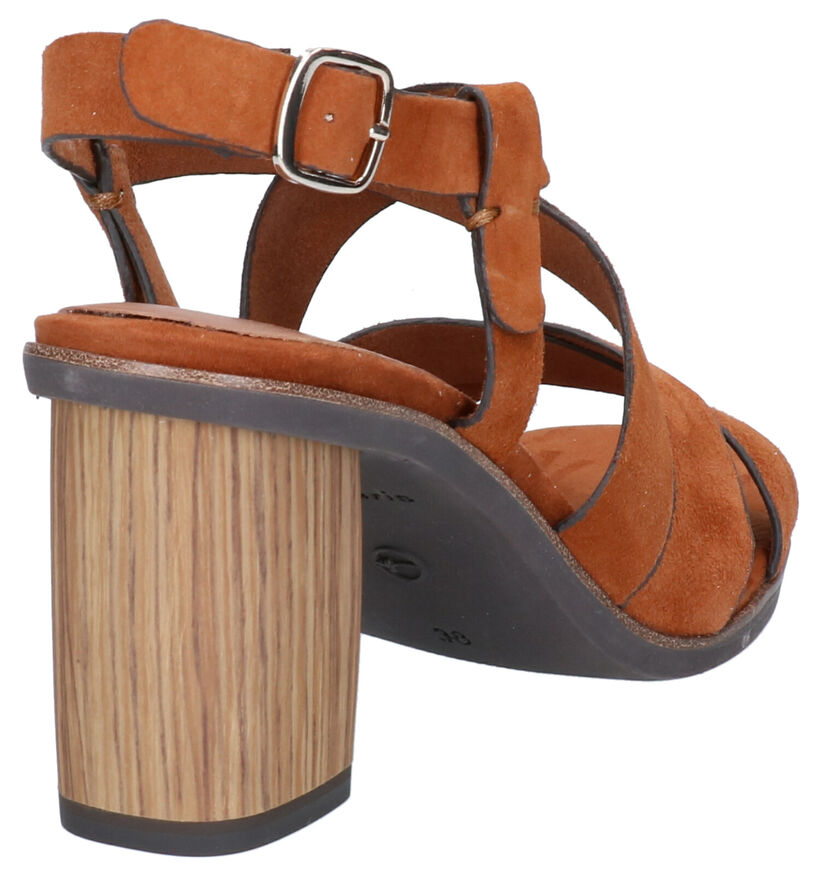 Tamaris TOUCH it Bruine Sandalen in daim (269764)