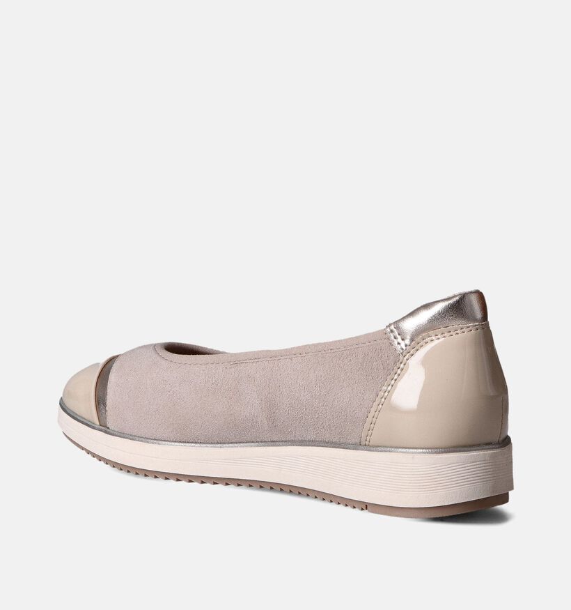 Tamaris Comfort Beige Ballerina's voor dames (351660) - geschikt voor steunzolen