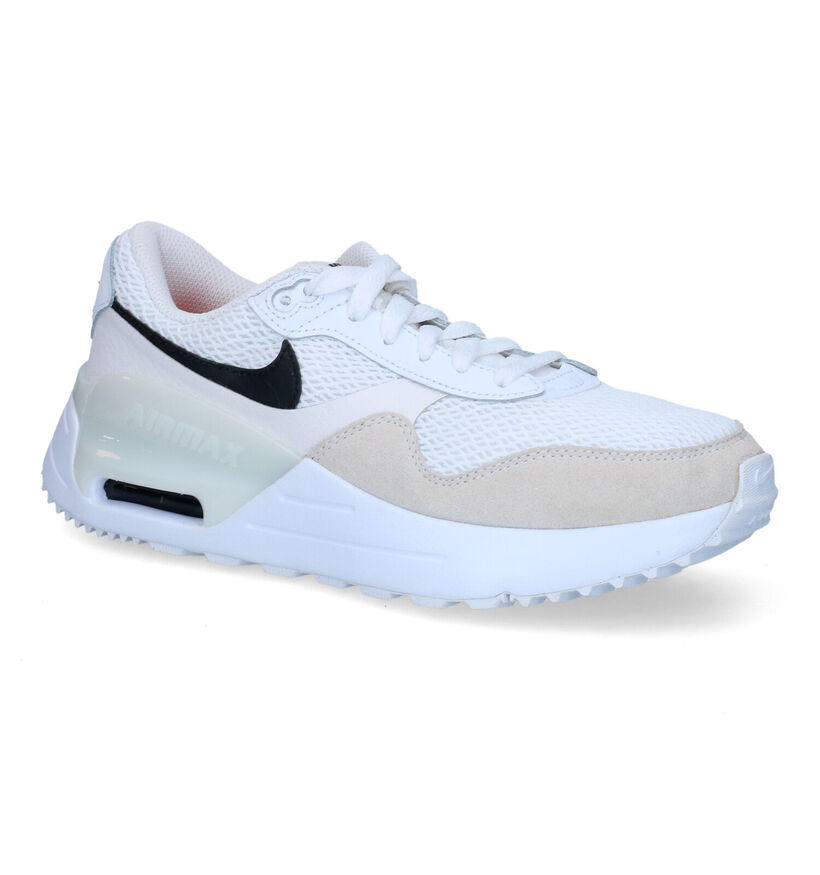 Nike Air Max Systm Witte Sneakers in daim (312180)