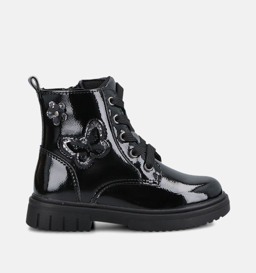 Milo & Mila Zwarte Boots met Veters en Rits voor meisjes (378967)