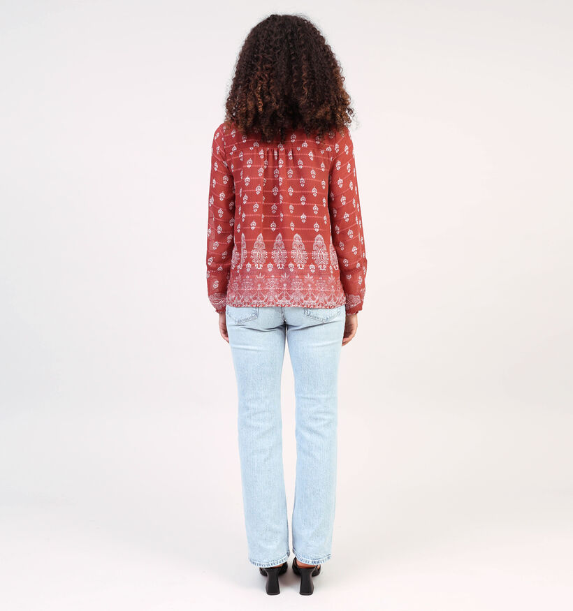 Vero Mode Hedi Bruine Blouse met Koordjes voor dames (353052)