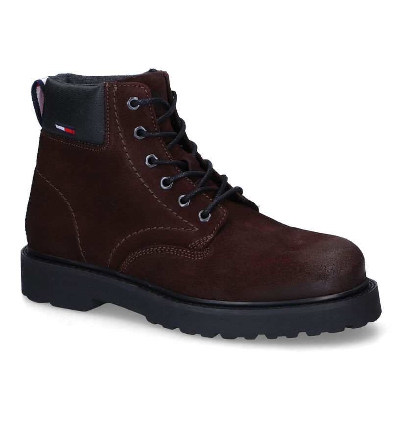 Tommy Hilfiger Bran Short Bottines en Marron en daim (314271)