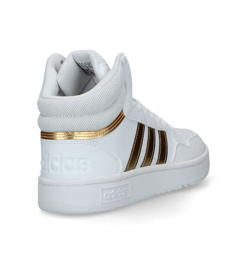 adidas Hoops 3.0 Mid Zwarte Sneakers in kunstleer (316561)