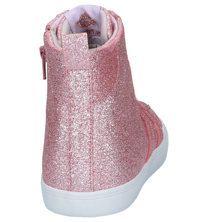 Roze Hummel Strada Glitter Junior Sneakers, , pdp