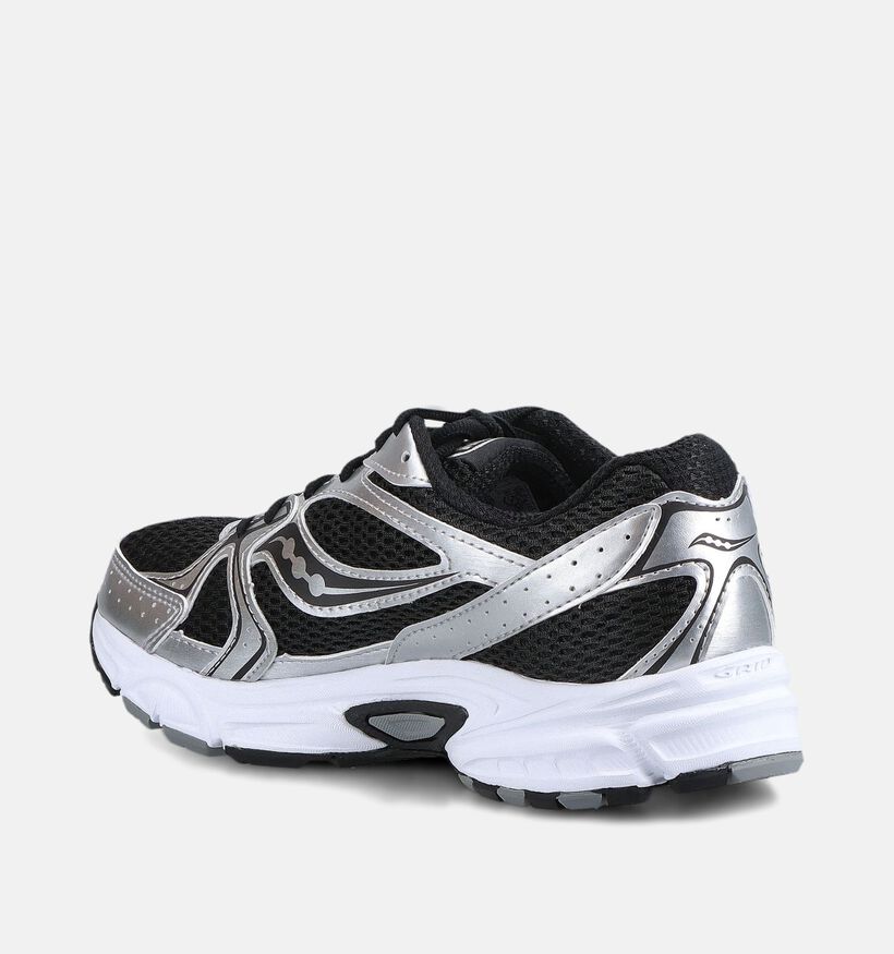 Saucony Ride Millenium Zwarte/Zilveren Hardloopschoenen voor dames (376604) - geschikt voor steunzolen
