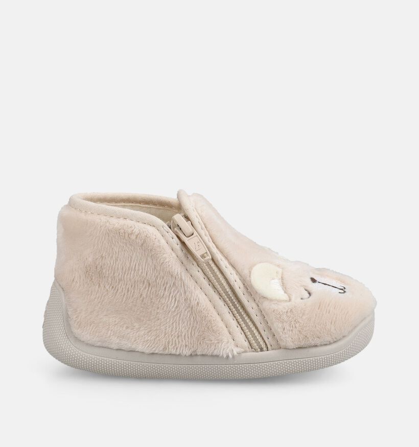 Milo & Mila Graff Ecru Pantoffels voor meisjes (381103) - geschikt voor steunzolen