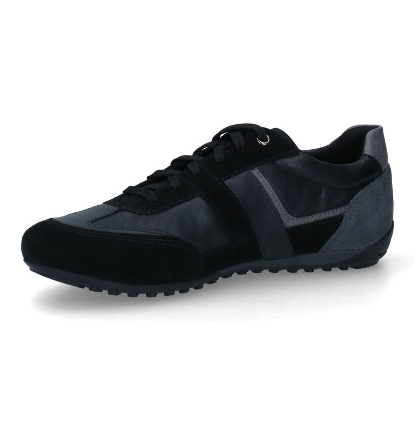Geox Wells Chaussures basses en Noir en cuir (315803)