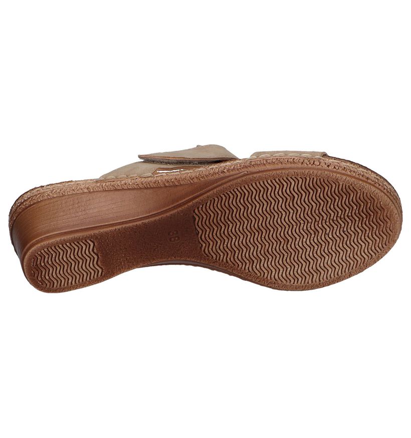 Inblu Nu-pieds à talons en Beige en simili cuir (239299)