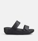FitFlop Lulu Leather Slides Zwarte Slippers voor dames (368659)