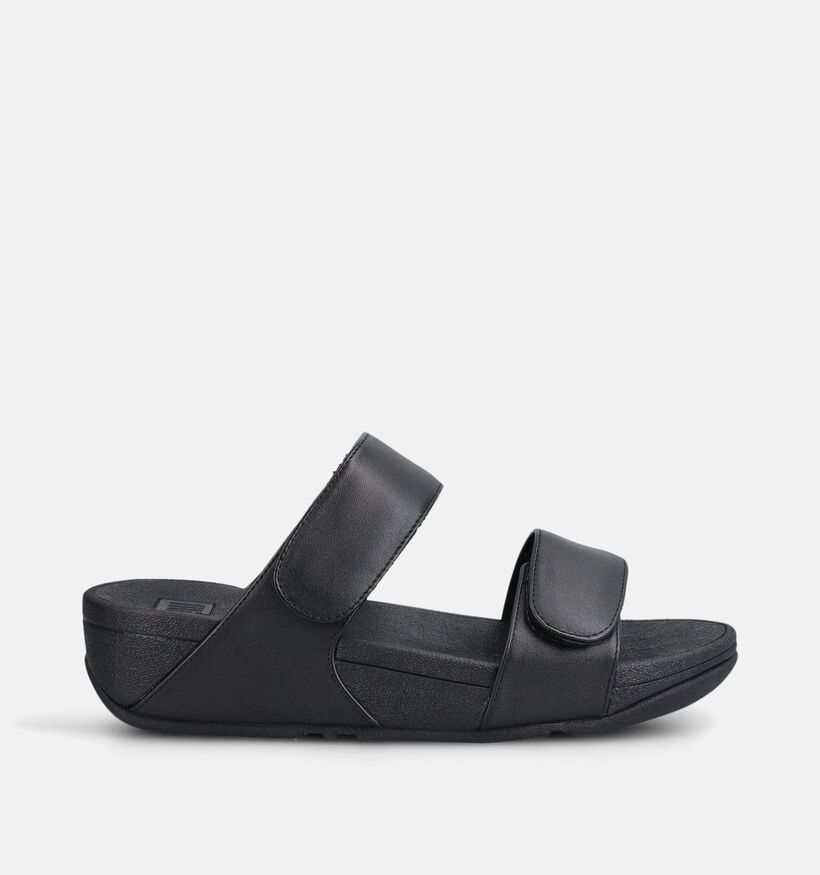 FitFlop Lulu Leather Slides Zwarte Slippers voor dames (368659)