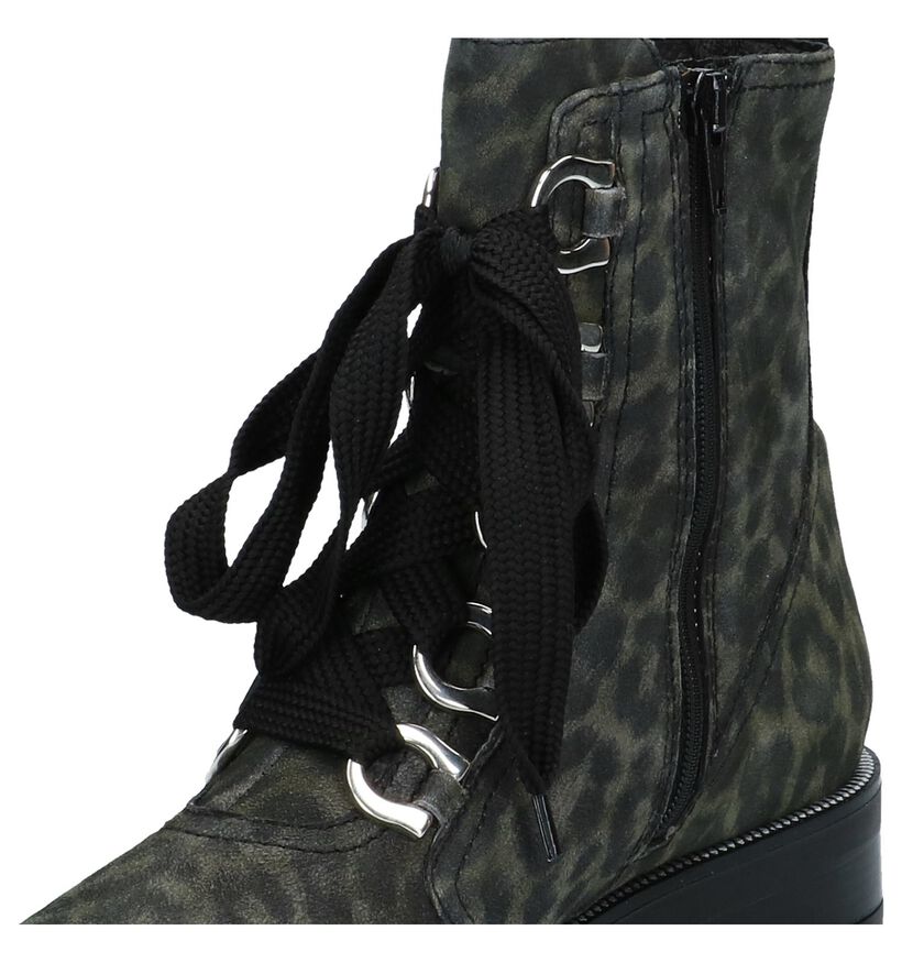 Gosh Boots à lacets en Vert kaki en daim (223969)