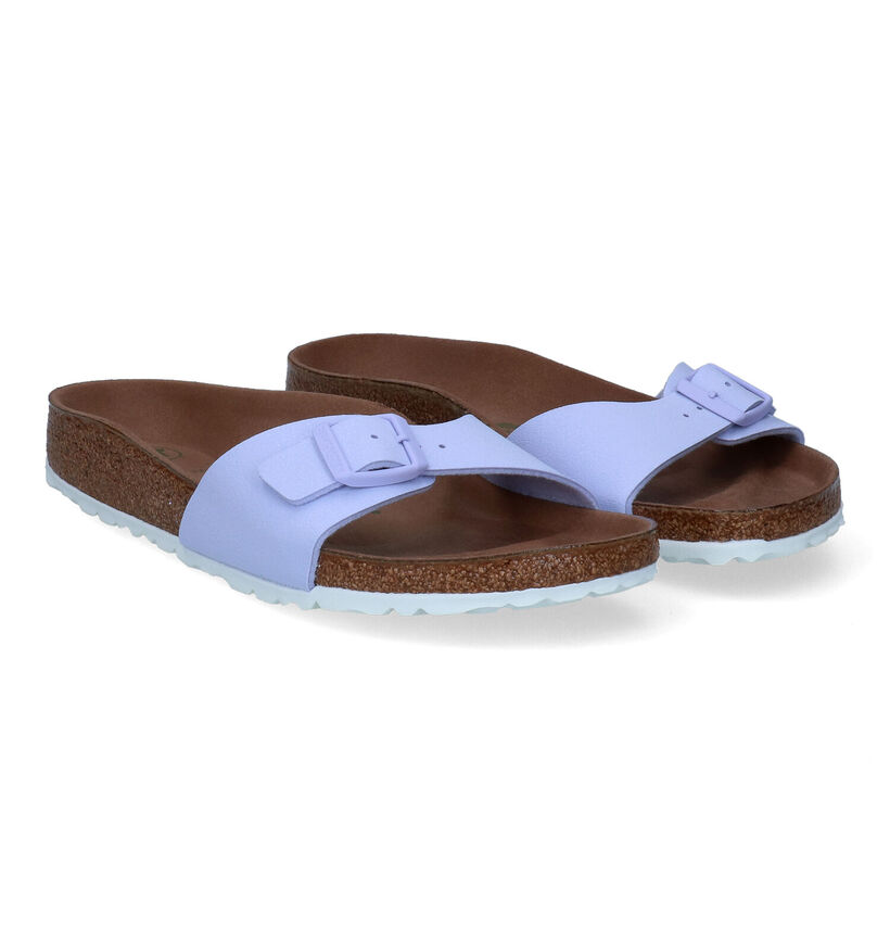 Birkenstock Madrid Birko-Flor Witte Slippers voor dames (338044)