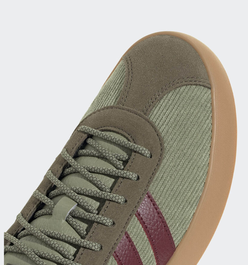 adidas VL Court 3.0 Baskets en Vert kaki/Bordeaux pour hommes (365422) - pour semelles orthopédiques