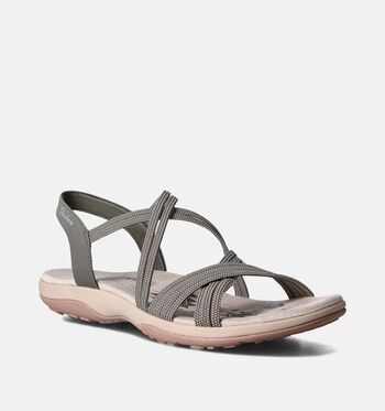 Skechers Memory Foam Sandalen Navy Gore/Durabuck/Gray Trim/Groen