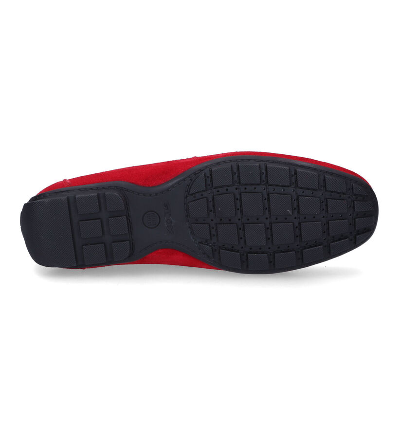 Geox Moner Mocassins en Rouge en daim (313210)