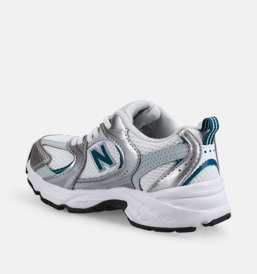 New Balance 530 Zilveren/Blauwe Sneakers voor jongens, meisjes (375217) - geschikt voor steunzolen