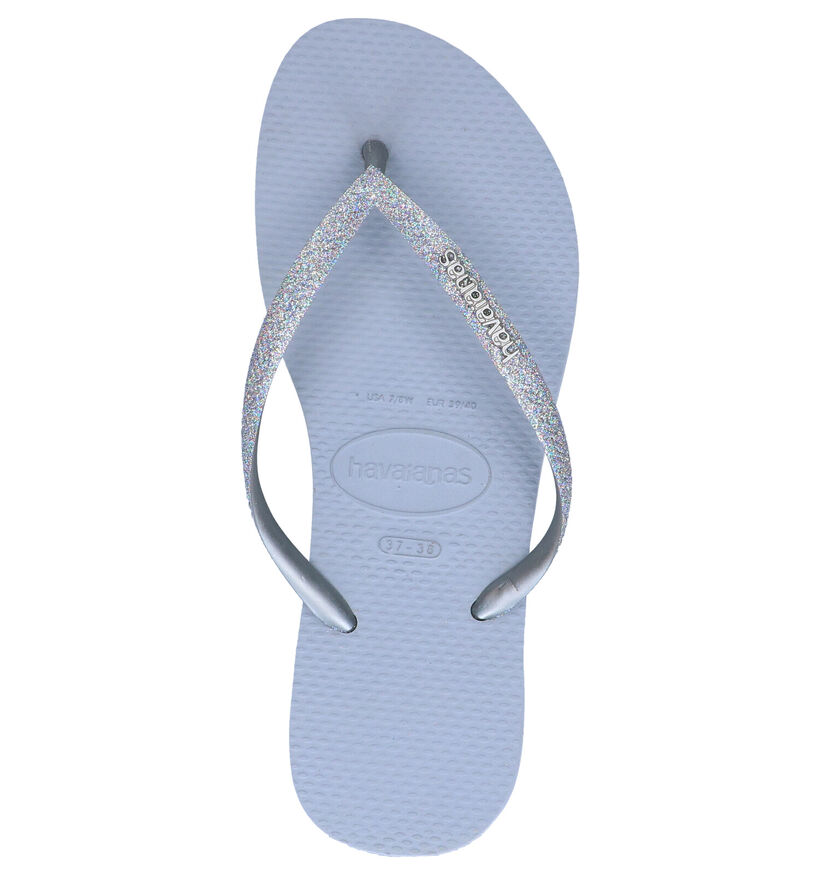 Havaianas Slim Glitter Tongs en Gris en synthétique (275870)