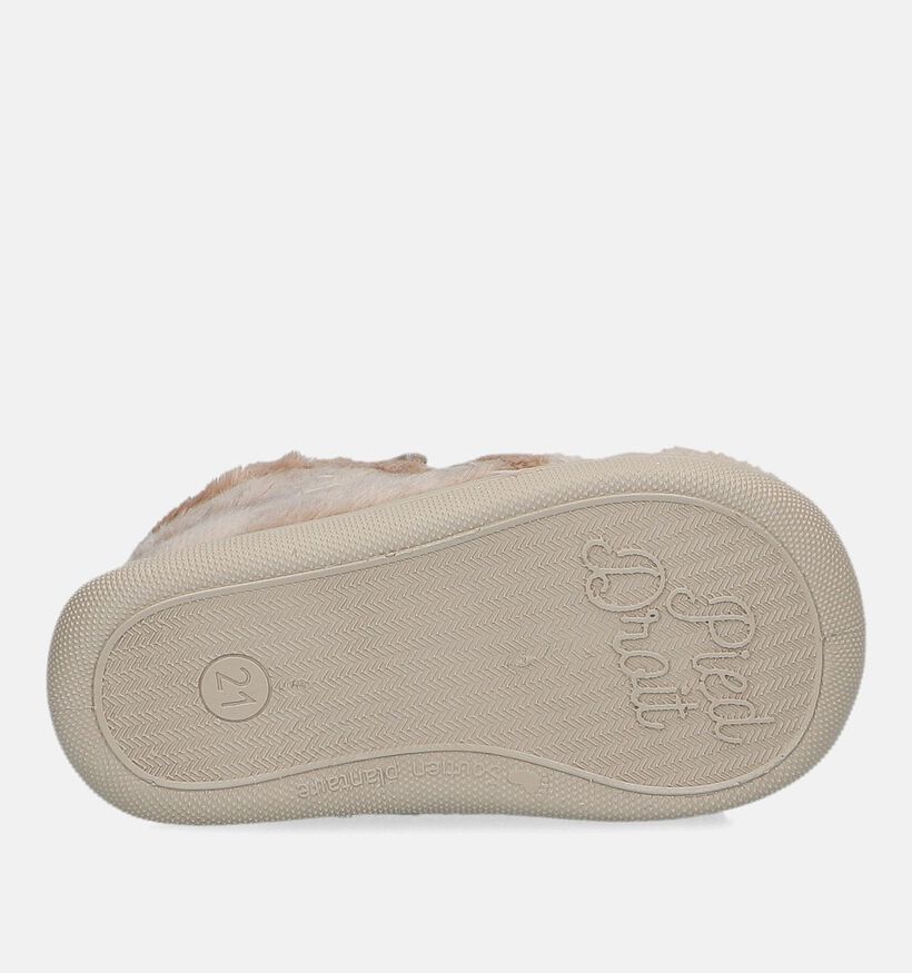 Milo & Mila Pantoufles pour bébé en Beige pour filles (348620)